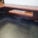 Executive U/C Suite Dark Walnut Desk w/ Bow Front and Storage